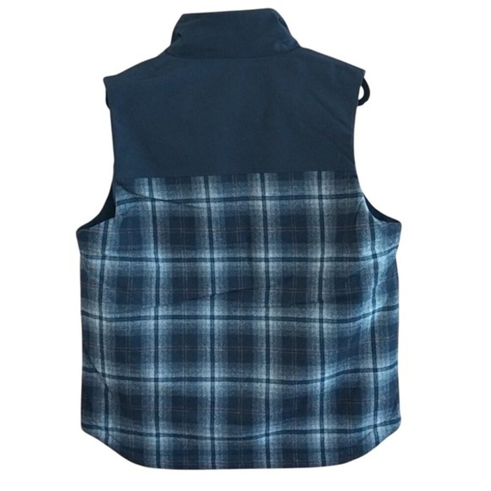 Pendleton NWT Men's Size Medium Black Gray Plaid Full Zip Wool Rich Blend Vest - Picture 10 of 13
